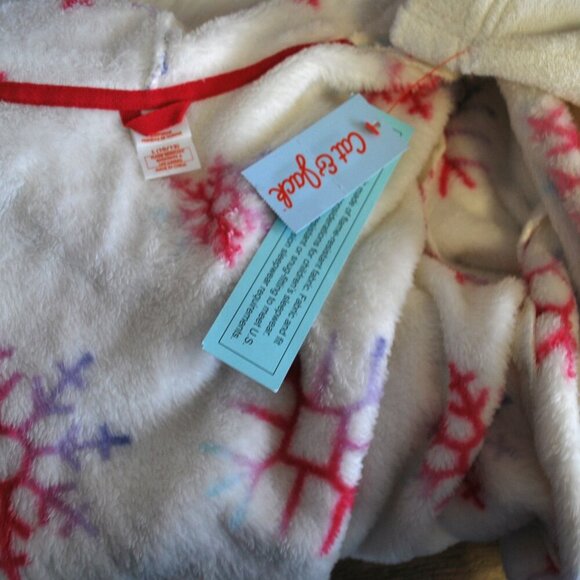 NWT Cat & Jack Girl's Robe Snowflakes Terry Cloth L (10/12) - Picture 5 of 5